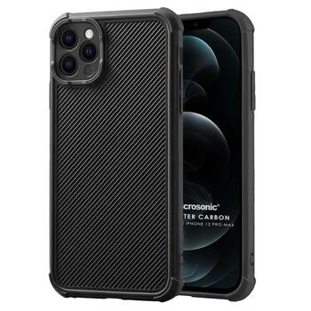 Microsonic Apple iPhone 12 Pro Max Kılıf Chester Carbon Siyah