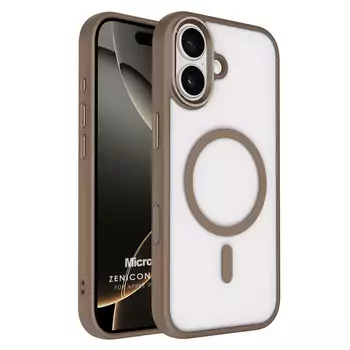 Microsonic Apple iPhone 17 Kılıf Zenicon MagSafe Kahverengi