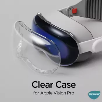 Microsonic Apple Vision Pro Kılıf Crystal Clear TPU Cover Şeffaf