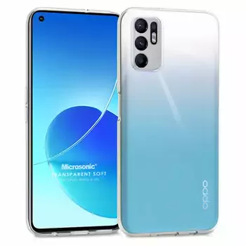 Microsonic Oppo Reno 6 4G Kılıf Transparent Soft Beyaz