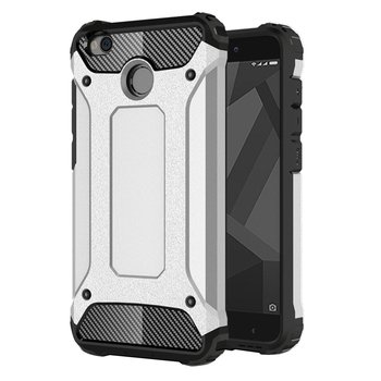 Microsonic Xiaomi Redmi 4X Kılıf Rugged Armor Gümüş