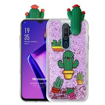 Microsonic Oppo A9 2020 Kılıf Cute Cartoon Kaktüs