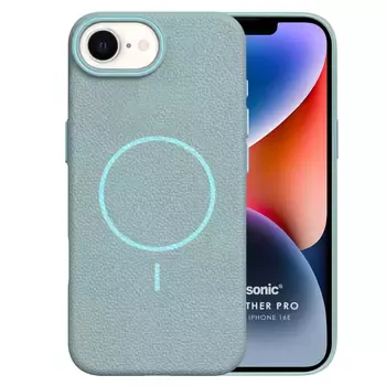 Microsonic Apple iPhone 16e Kılıf MagLeather Pro Mavi
