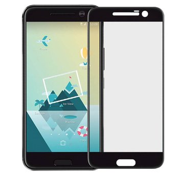Microsonic HTC 10 Kavisli Temperli Cam Ekran Koruyucu Film Siyah