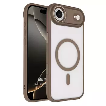 Microsonic Apple iPhone 17 Air Kılıf Zenicon MagSafe Kahverengi