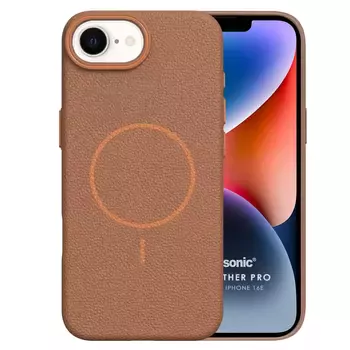 Microsonic Apple iPhone 16e Kılıf MagLeather Pro Kahverengi