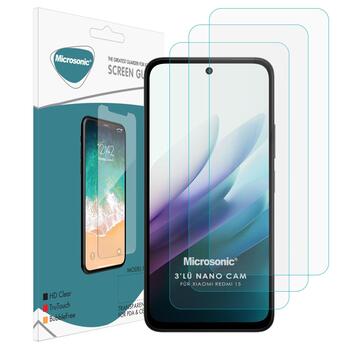 Microsonic Xiaomi Redmi 15 Screen Protector Nano Glass Cam Ekran Koruyucu (3`lü Paket)