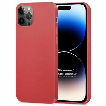 Microsonic Apple iPhone 14 Pro Kılıf Matte Silicone Kırmızı