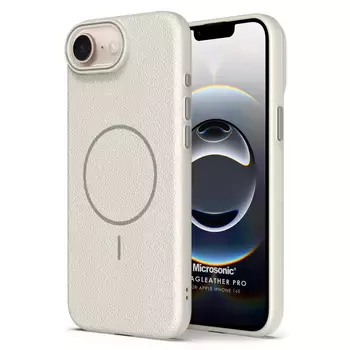 Microsonic Apple iPhone 16e Kılıf MagLeather Pro Bej