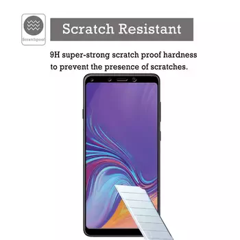 Microsonic Samsung Galaxy A9 2018 Tam Kaplayan Temperli Cam Ekran koruyucu Siyah