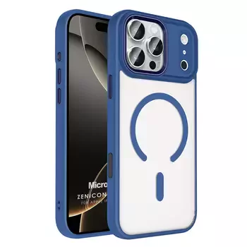 Microsonic Apple iPhone 17 Pro Kılıf Zenicon MagSafe Lacivert