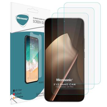 Microsonic Xiaomi 15T Pro Screen Protector Nano Glass Cam Ekran Koruyucu (3`lü Paket)