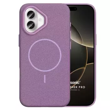 Microsonic Apple iPhone 16 Kılıf MagLeather Pro Lila