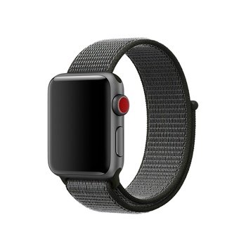 Microsonic Apple Watch 3 42mm Nylon Loop Kordon Siyah