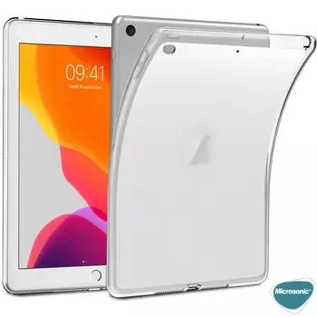 Microsonic Apple iPad 10.2'' 8. Nesil (A2270-A2428-A2429-A2430) Kılıf Transparent Soft Beyaz