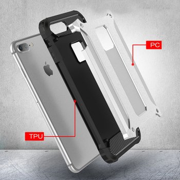 CaseUp Apple iPhone 8 Plus Kılıf Tank Siyah