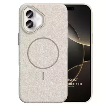 Microsonic Apple iPhone 16 Kılıf MagLeather Pro Bej
