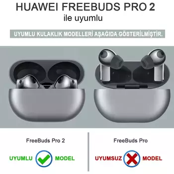 Microsonic Huawei FreeBuds Pro 2 Kılıf Askılı Mat Silikon Koyu Yeşil