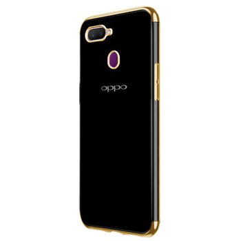 Microsonic Oppo A12 Kılıf Skyfall Transparent Clear Gold