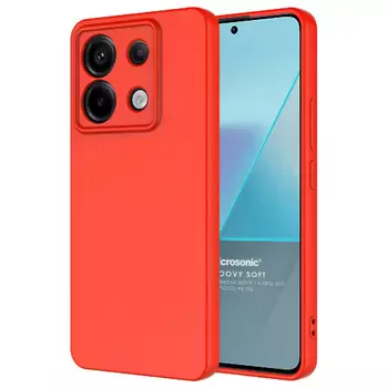 Microsonic Xiaomi Poco X6 5G Kılıf Groovy Soft Kırmızı