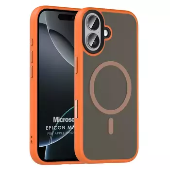 Microsonic Apple iPhone 17 Kılıf Epicon MagSafe Turuncu