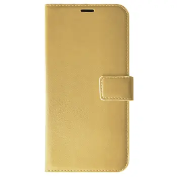 Microsonic Apple iPhone 17e Kılıf Delux Leather Wallet Gold