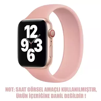 Microsonic Apple Watch Series 5 44mm Kordon, (Medium Size, 155mm) New Solo Loop Rose Gold