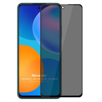 Microsonic Huawei P Smart 2021 Invisible Privacy Kavisli Ekran Koruyucu Siyah