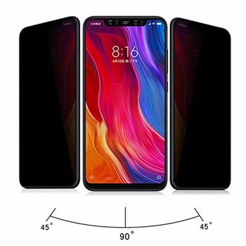 Microsonic Xiaomi Mi 8 Invisible Privacy Kavisli Ekran Koruyucu Siyah