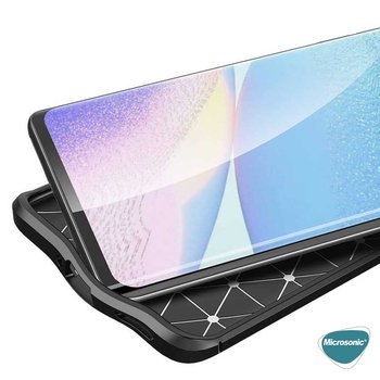 Microsonic Oppo Reno 5 Pro 5G Kılıf Deri Dokulu Silikon Siyah