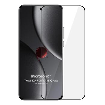 Microsonic Xiaomi 15 Tam Kaplayan Temperli Cam Ekran Koruyucu Siyah