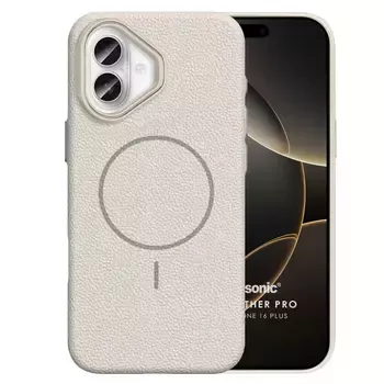 Microsonic Apple iPhone 16 Plus Kılıf MagLeather Pro Bej
