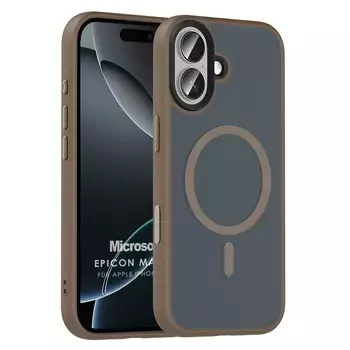 Microsonic Apple iPhone 17 Kılıf Epicon MagSafe Kahverengi