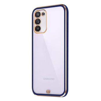 Microsonic Samsung Galaxy A02S Kılıf Laser Plated Soft Lacivert