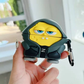 Microsonic AirPods Pro 3 Kılıf Cartoon Figürlü Silikon Crtn-Fgr-Spngb-Kpsn