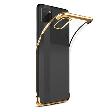 Microsonic Realme C11 Kılıf Skyfall Transparent Clear Gold