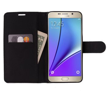 CaseUp Samsung Galaxy Note 5 Cüzdanlı Suni Deri Kılıf Siyah