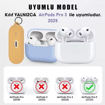 Microsonic AirPods Pro 3 Liquid Silicone Lansman Lavanta Grisi
