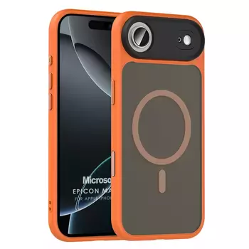 Microsonic Apple iPhone 17 Air Kılıf Epicon MagSafe Turuncu