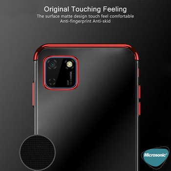 Microsonic Realme C11 Kılıf Skyfall Transparent Clear Kırmızı