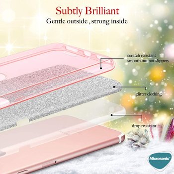 Microsonic Samsung Galaxy Note 10 Plus Kılıf Sparkle Shiny Gümüş