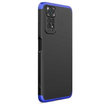 Microsonic Xiaomi Redmi Note 11 Kılıf Double Dip 360 Protective AYS Siyah Mavi