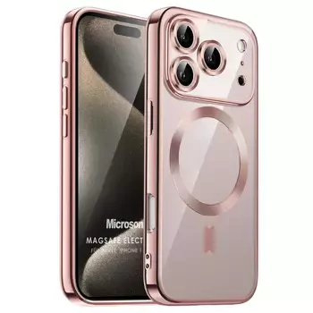 Microsonic Apple iPhone 17 Pro Max Kılıf MagSafe Luxury Electroplate Rose Gold
