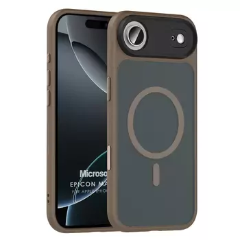Microsonic Apple iPhone 17 Air Kılıf Epicon MagSafe Kahverengi