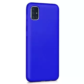 Microsonic Matte Silicone Samsung Galaxy A71 Kılıf Mavi