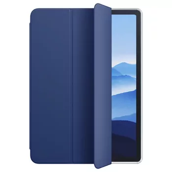 Microsonic Apple iPad 11.Nesil 2025 Kılıf (A3354-A3355) Slim Translucent Back Smart Cover Lacivert