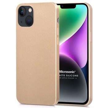 Microsonic Apple iPhone 14 Kılıf Matte Silicone Gold