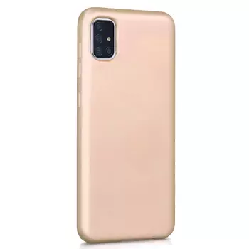 Microsonic Matte Silicone Samsung Galaxy A71 Kılıf Gold