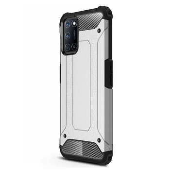 Microsonic Oppo A92 Kılıf Rugged Armor Gümüş