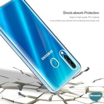 Microsonic Samsung Galaxy A60 Kılıf Komple Gövde Koruyucu Silikon Şeffaf